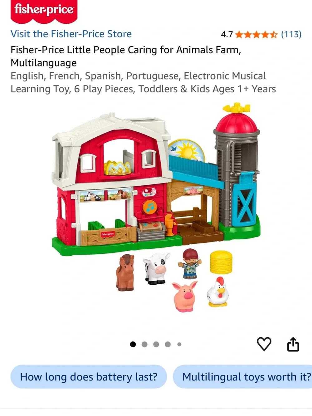 Fisher-Price Barn | Red tractor 🚜 included - figures are not included